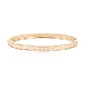 Exquisite Diamond 14K (or 18k upon request) Yellow Gold Bangle Bracelet